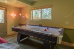 Lower Level:: Air Hockey Table and Door To Back Yard